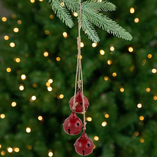 Cascading Christmas Jingle Bell Ornaments- 13.5" - Red - Set of 2 By Northlight | Michaels®